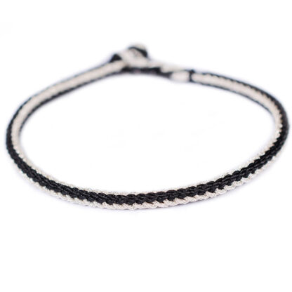 Buddha Stones Two-Color Rope Handcrafted Eight Thread Peace Knot Bracelet - 图片 15