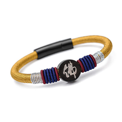 Buddha Stones Buddha Character Ebony Handcrafted Rope Bracelet - 图片 12