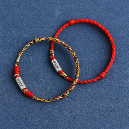 Handcrafted 925 Sterling Silver Everything Goes Well Design Protection Strength Bracelet Anklet - 图片 21