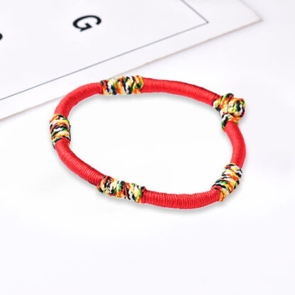 Buddha Stones Tibetan Handmade Colorful King Kong Knot Lucky Protection Braid String Bracelet - 图片 9