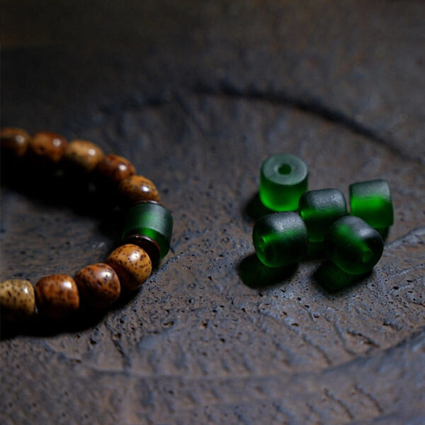 Tibetan Bodhi Seed Amber Dzi Bead Agate Zakiram Goddess of Wealth Beads Triple Wrap Bracelet - 图片 10