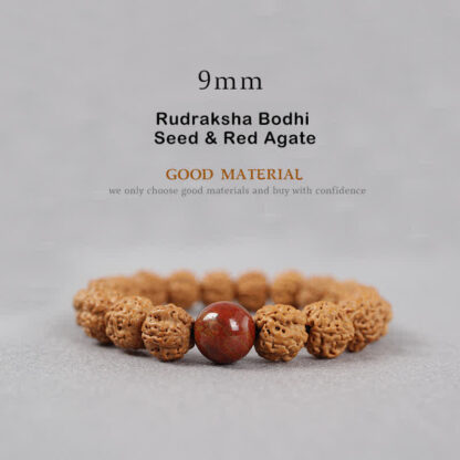 Buddha Stones Tibet Rudraksha Bodhi Seed Dzi Bead Amber Turquoise Wealth Bracelet - 图片 9