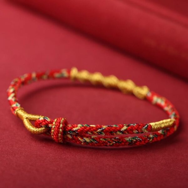 Buddha Stones Handmade Chinese Zodiac Natal Buddha Protection Strength Braided String Bracelet - 图片 5
