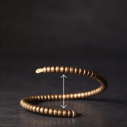 Buddha Stones Vintage Design Copper Balance Adjustable Cuff Bracelet - 图片 9