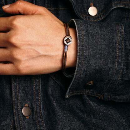 Buddha Stones  925 Sterling Silver Handmade Button Protection Weave String Bracelet - 图片 13