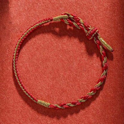 Buddha Stones Handmade Chinese Zodiac Rabbit Rooster Rat Horse Dragon Protection Braid String Bracelet - 图片 9