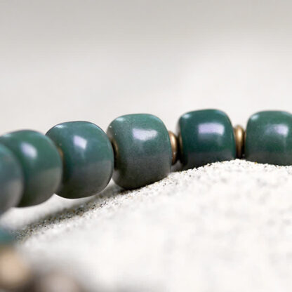 Buddha Stones Tibetan Cyan Bodhi Seed Copper Success Bracelet - 图片 7