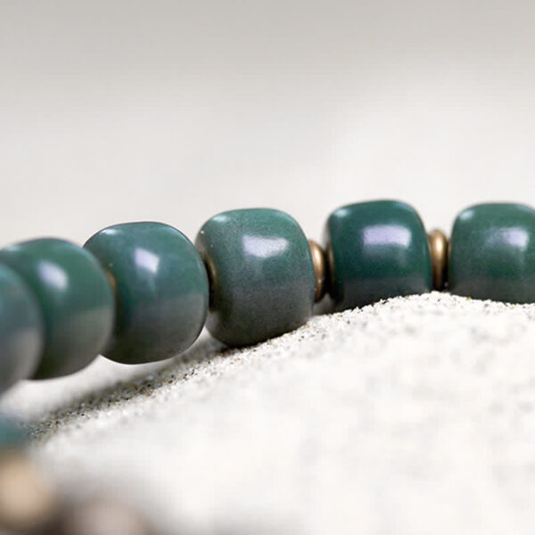 Buddha Stones Tibetan Cyan Bodhi Seed Copper Success Bracelet - 图片 7