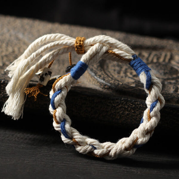 Buddha Stones Tibet Zakiram Goddess of Wealth Thangka Handmade Luck Bracelet - 图片 12