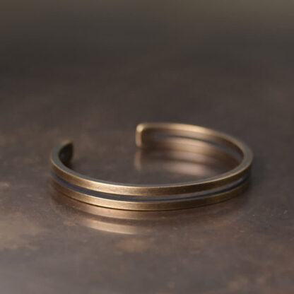 Buddha Stones Rustic Copper Luck Viking Cuff Bracelet - 图片 9