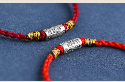 Handcrafted 925 Sterling Silver Everything Goes Well Design Protection Strength Bracelet Anklet - 图片 24