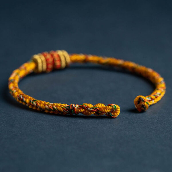 Buddha Stones Tibet Handmade Chinese Zodiac Natal Buddha Luck Strength Braided String Bracelet - 图片 23