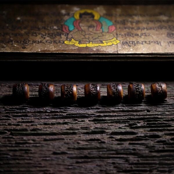 925 Sterling Silver Chinese Zodiac Natal Buddha Handmade Tibet Yak Bone Strength Bracelet - 图片 13