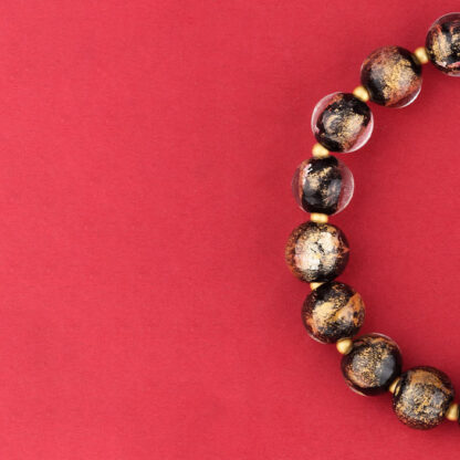 Tibet Om Mani Padme Hum Fu Character Gourd Charm Lotus Liuli Glass Bead Luck Bracelet - 图片 4