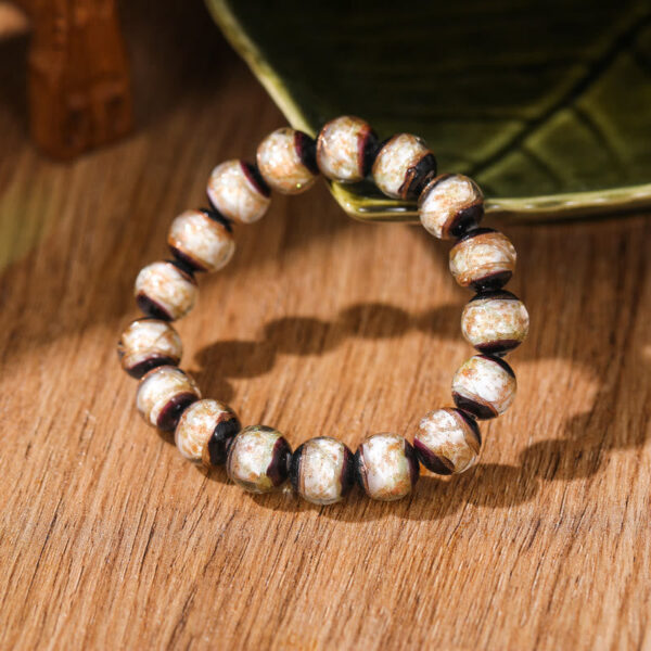 Tibetan Classic Liuli Glass Bead Luck Wealth Bracelet - 图片 10