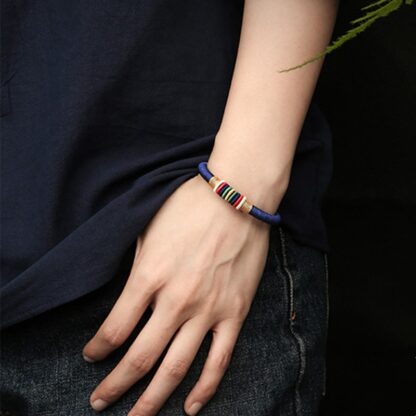 Buddha Stones Tibetan Handmade Colorful King Kong Knot Five Elements Luck Braid String Bracelet - 图片 17