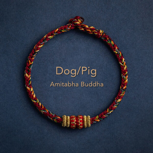 Buddha Stones Tibet Handmade Chinese Zodiac Natal Buddha Luck Strength Braided String Bracelet - 图片 29