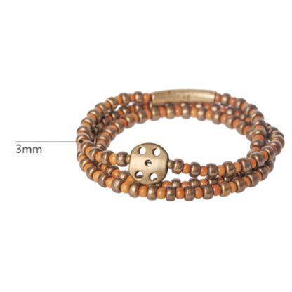 Retro Olive Pit Copper Wealth Bracelet - 图片 7