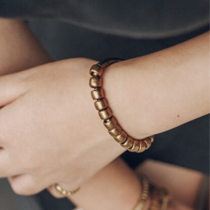 Simple Design Copper Brass Bead Luck Wealth Bracelet - 图片 10