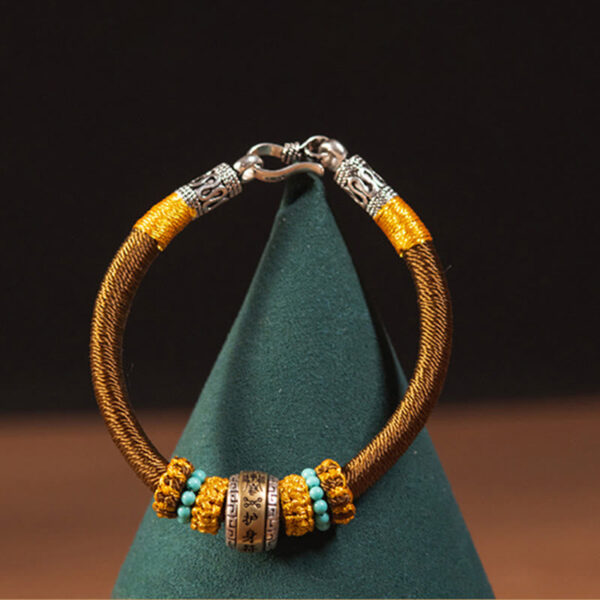 Handmade Tibetan Amulet King Kong Knot Luck Protection Braided Bracelet - 图片 7