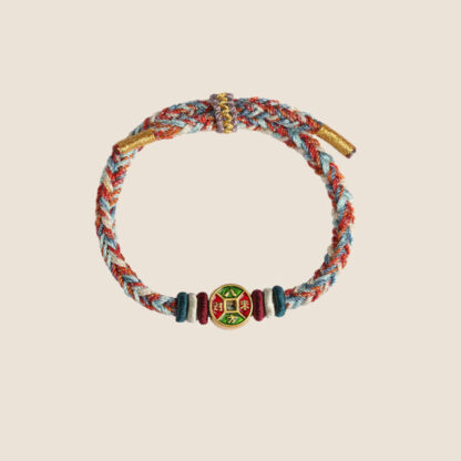 Colorful Rope Wealth Comes From All Directions Handmade Eight Thread Peace Knot Luck Bracelet - 图片 7