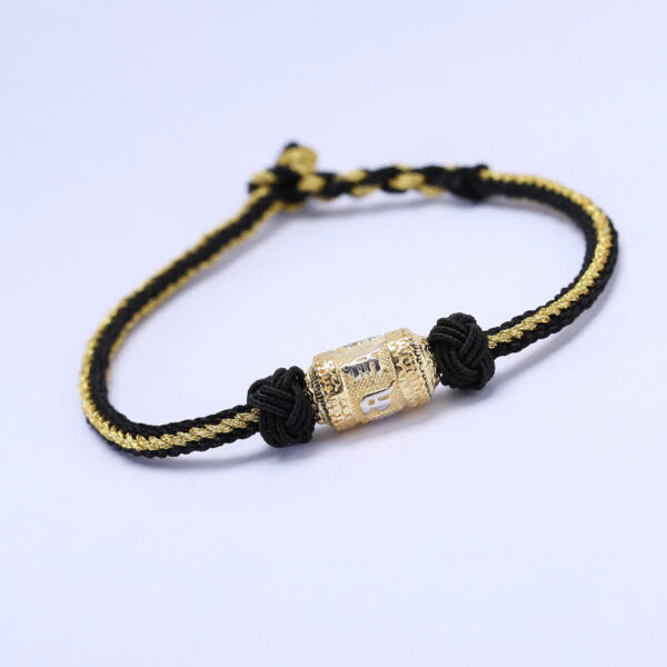 Buddha Stones 925 Sterling Silver Om Mani Padme Hum Prayer Wheel Luck Strength Red String Bracelet - 图片 7