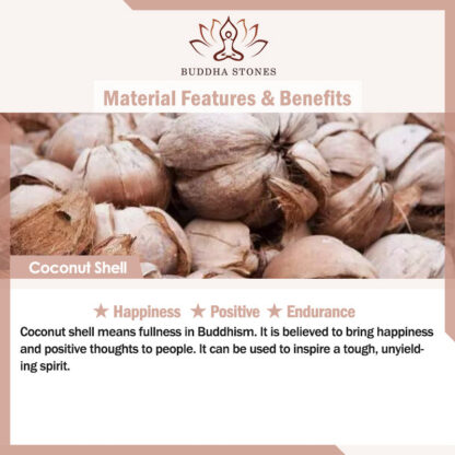 Buddha Stones Tibetan Coconut Shell Beads Engraved Om Mani Padme Hum Mantra Positive String Bracelet - 图片 8
