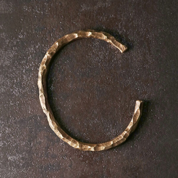 Buddha Stones Tibetan Bump Texture Copper Luck Cuff Bracelet Bangle - 图片 8
