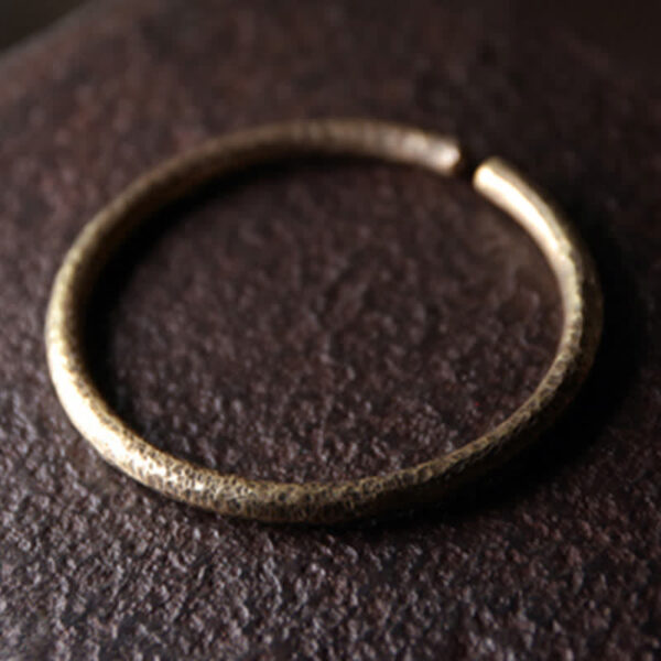 Buddha Stones Rustic Design Copper Balance Adjustable Cuff Bracelet - 图片 9