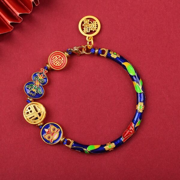 Buddha Stones Tibetan Gourd Fortune Happiness Lion Wealth Luck Bracelet - 图片 6