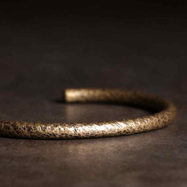 Buddha Stones Rustic Design Copper Balance Adjustable Cuff Bracelet - 图片 11