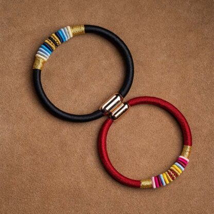 Tibetan Handmade King Kong Knot Protection Magnetic Buckle Braided Bracelet - 图片 15