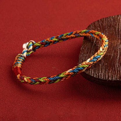 Buddha Stones 'May you be healthy and happy' Lucky Multicolored Bracelet - 图片 2