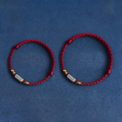 Handcrafted 925 Sterling Silver Everything Goes Well Design Protection Strength Bracelet Anklet - 图片 26