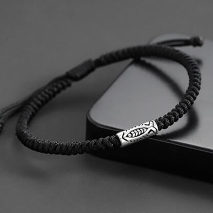 Tibet Koi Fish Wealth Black String Bracelet - 图片 4