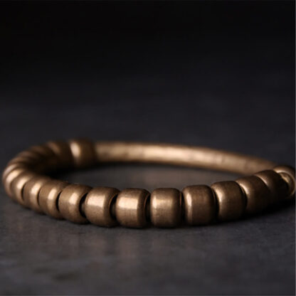 Simple Design Copper Brass Bead Luck Wealth Bracelet - 图片 9
