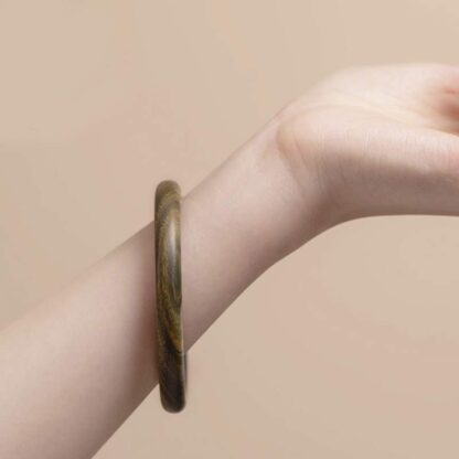 Buddha Stones Tibetan Small Leaf Red Sandalwood Ebony Green Sandalwood Protection Bracelet Bangle - 图片 21