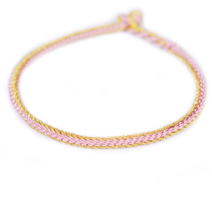 Buddha Stones Two-Color Rope Handcrafted Eight Thread Peace Knot Bracelet - 图片 10
