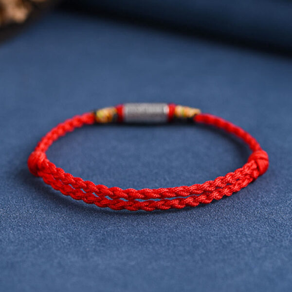 Handcrafted 925 Sterling Silver Everything Goes Well Design Protection Strength Bracelet Anklet - 图片 7