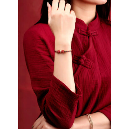 Buddha Stones Handmade Dunhuang Color Luck Braid String Bracelet - 图片 7