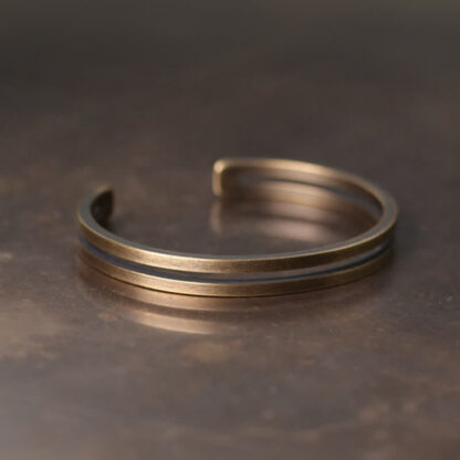 Buddha Stones Rustic Copper Luck Viking Cuff Bracelet - 图片 8
