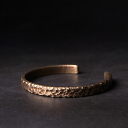 Buddha Stones Lava Rock Stone Copper Balance Cuff Bracelet Bangle - 图片 15