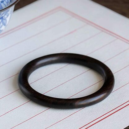 Buddha Stones Tibetan Small Leaf Red Sandalwood Ebony Green Sandalwood Protection Bracelet Bangle - 图片 18