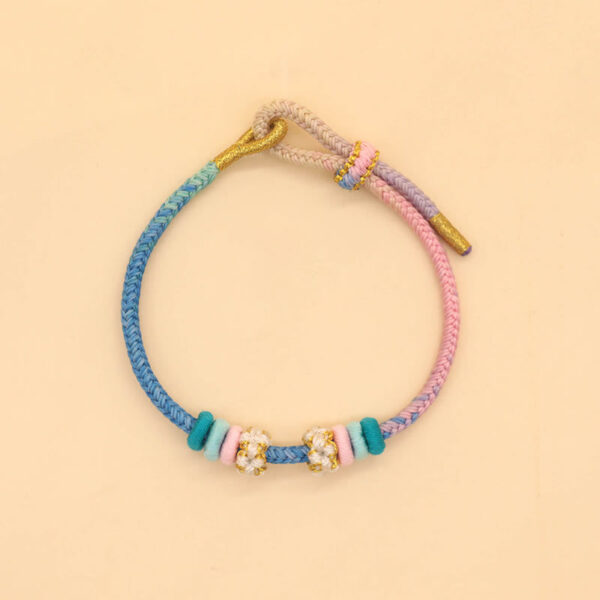 Handmade Eight Thread Peace Knot Peach Blossom Knot Luck Rope Braided Bracelet - 图片 7