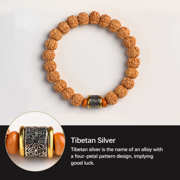 Tibet Rudraksha Bodhi Seed Wealth Auspiciousness Bracelet - 图片 7