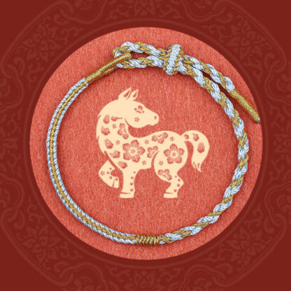 Buddha Stones Handmade Chinese Zodiac Rabbit Rooster Rat Horse Dragon Protection Braid String Bracelet - 图片 13