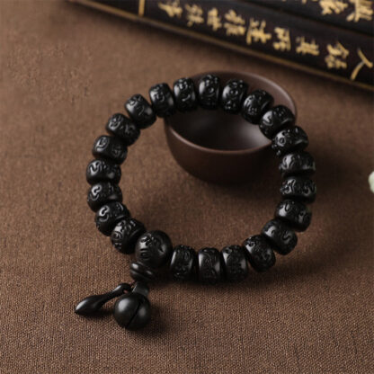 Buddha Stones Tibetan Lightning Strike Wood Protection Bracelet - 图片 5