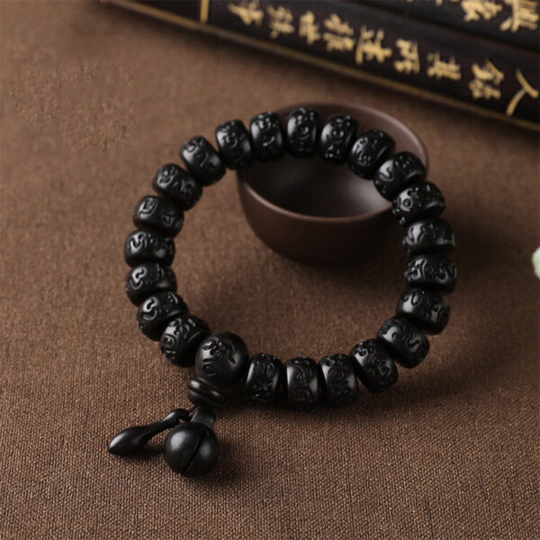 Buddha Stones Tibetan Lightning Strike Wood Protection Bracelet - 图片 5