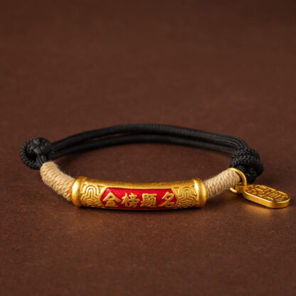 999 Sterling Silver Tibet Handmade Om Mani Padme Hum Fu Character TopRank Character Luck Braided Bracelet - 图片 14