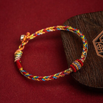 Buddha Stones Handmade Dragon Boat Festival Luck Colorful Rope Child Adult Bracelet - 图片 2